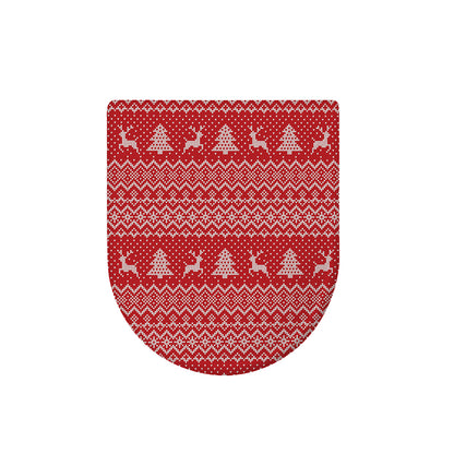 Geometric Xmas Knitted Pattern Print Toilet Lid Cover