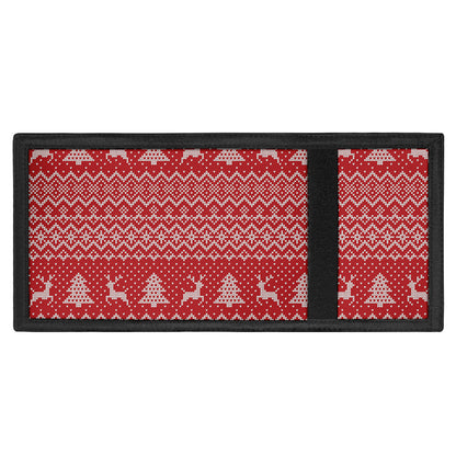 Geometric Xmas Knitted Pattern Print Trifold Wallet