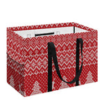 Geometric Xmas Knitted Pattern Print Utility Tote Bag