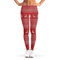 Geometric Xmas Knitted Pattern Print Women's Leggings