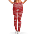 Geometric Xmas Knitted Pattern Print Women's Leggings