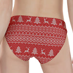 Geometric Xmas Knitted Pattern Print Women's Panties