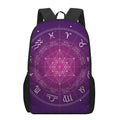 Geometric Zodiac Calendar Print 17 Inch Backpack