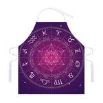 Geometric Zodiac Calendar Print Adjustable Apron