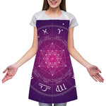 Geometric Zodiac Calendar Print Adjustable Apron