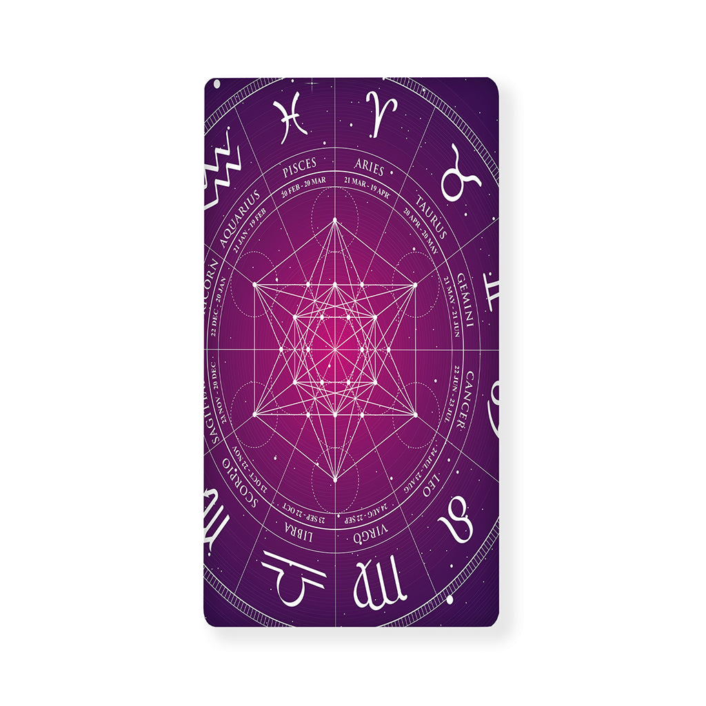 Geometric Zodiac Calendar Print Baby Crib Sheet