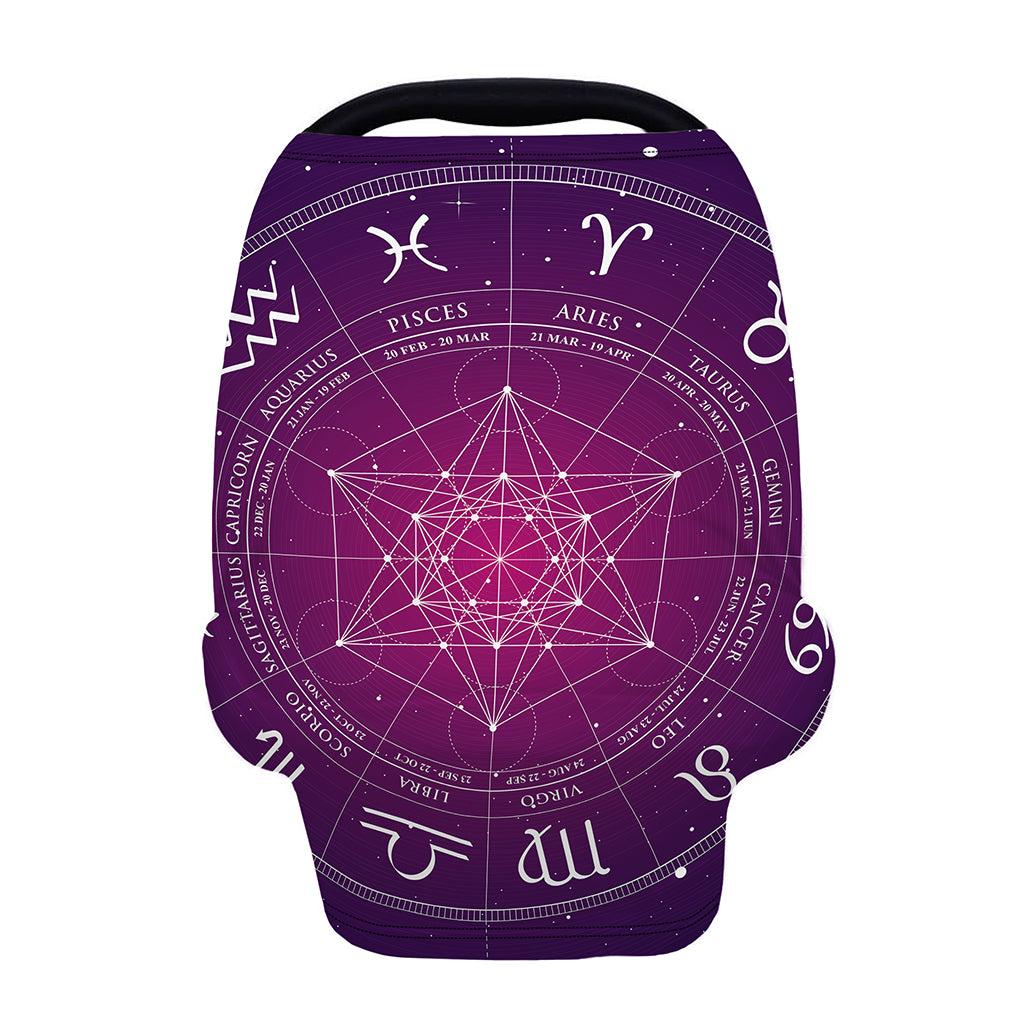 Geometric Zodiac Calendar Print Baby Seat Cover