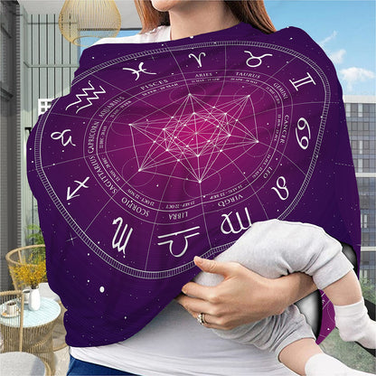 Geometric Zodiac Calendar Print Baby Seat Cover