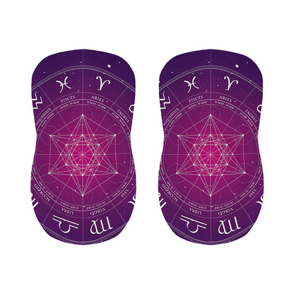 Geometric Zodiac Calendar Print Bar Stool Covers