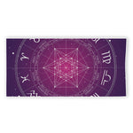 Geometric Zodiac Calendar Print Beach Towel