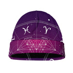 Geometric Zodiac Calendar Print Beanie