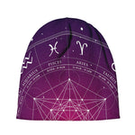 Geometric Zodiac Calendar Print Beanie