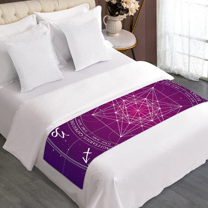 Geometric Zodiac Calendar Print Bed Runner