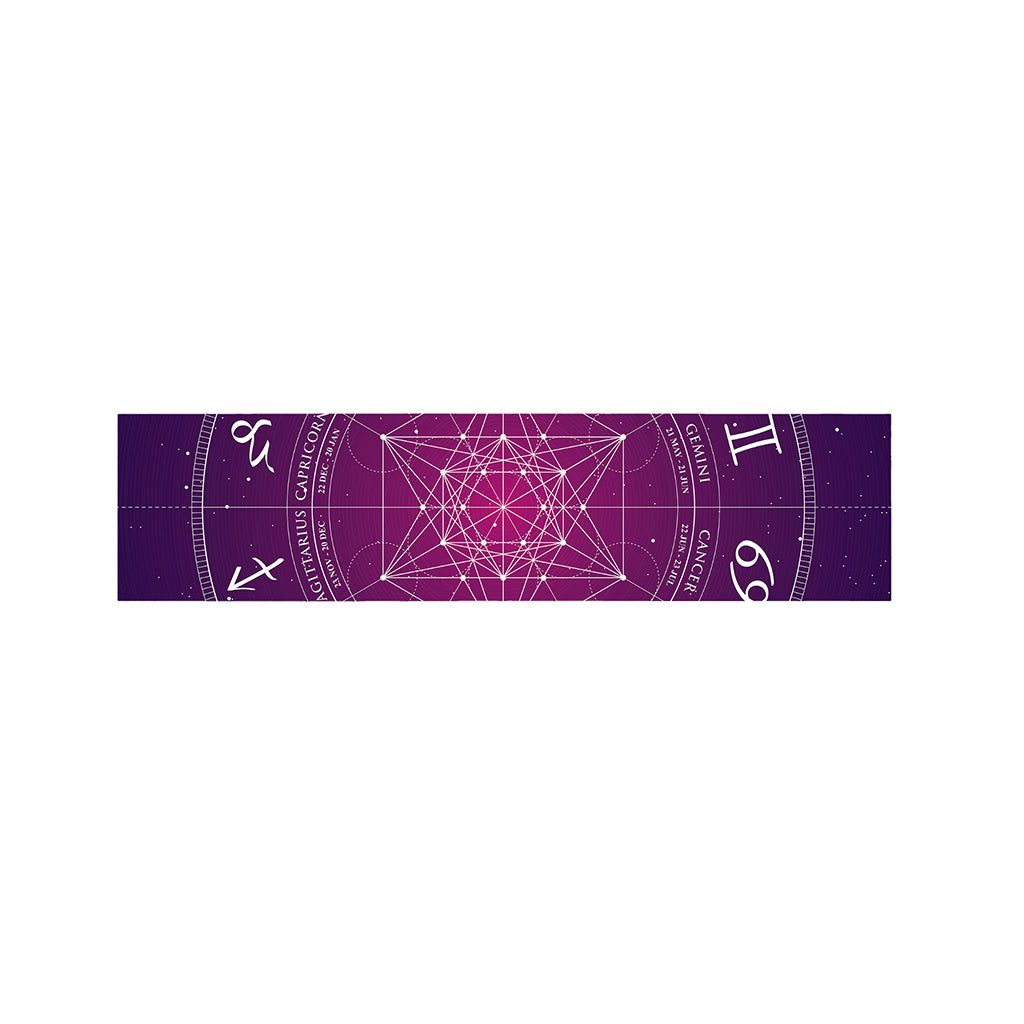 Geometric Zodiac Calendar Print Bed Runner