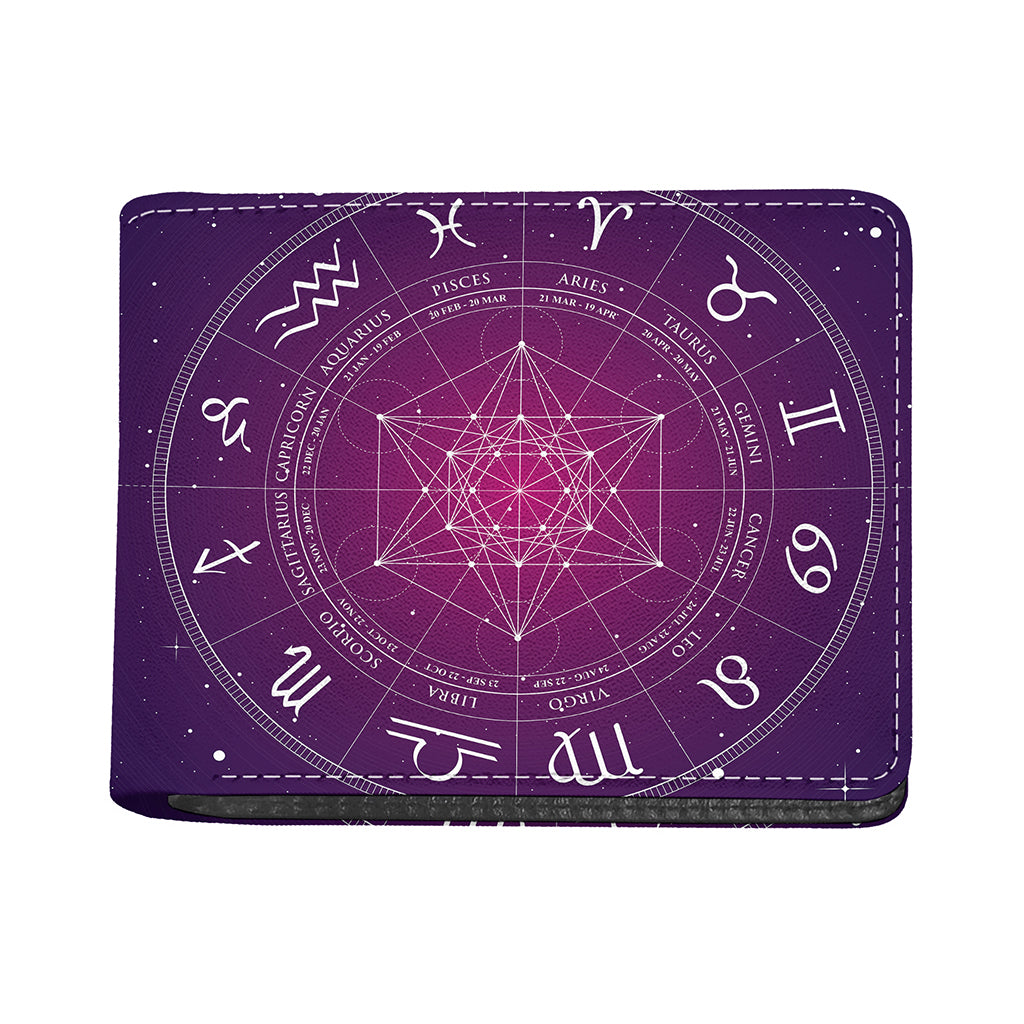 Geometric Zodiac Calendar Print Bifold Wallet
