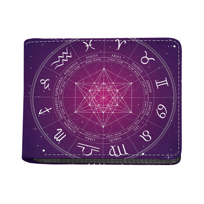 Geometric Zodiac Calendar Print Bifold Wallet