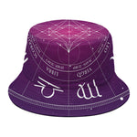 Geometric Zodiac Calendar Print Bucket Hat