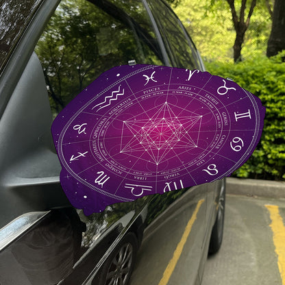 Geometric Zodiac Calendar Print Car Side Mirror Covers