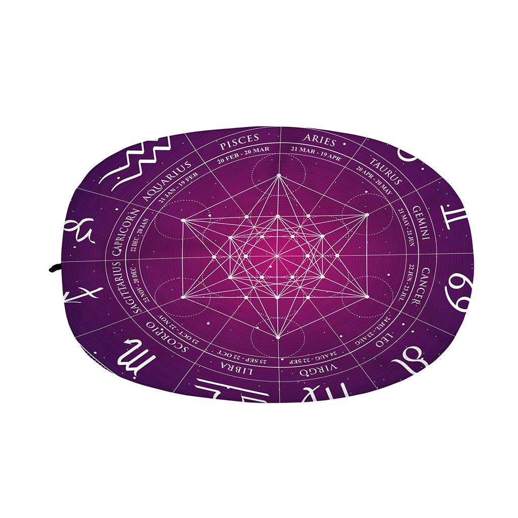 Geometric Zodiac Calendar Print Car Side Mirror Covers