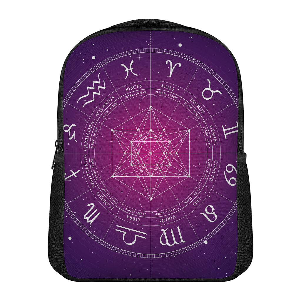 Geometric Zodiac Calendar Print Casual Backpack