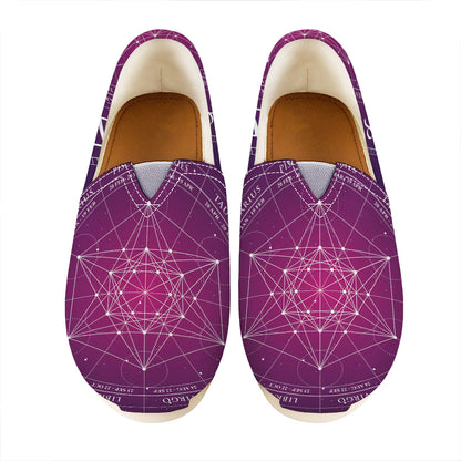 Geometric Zodiac Calendar Print Casual Shoes