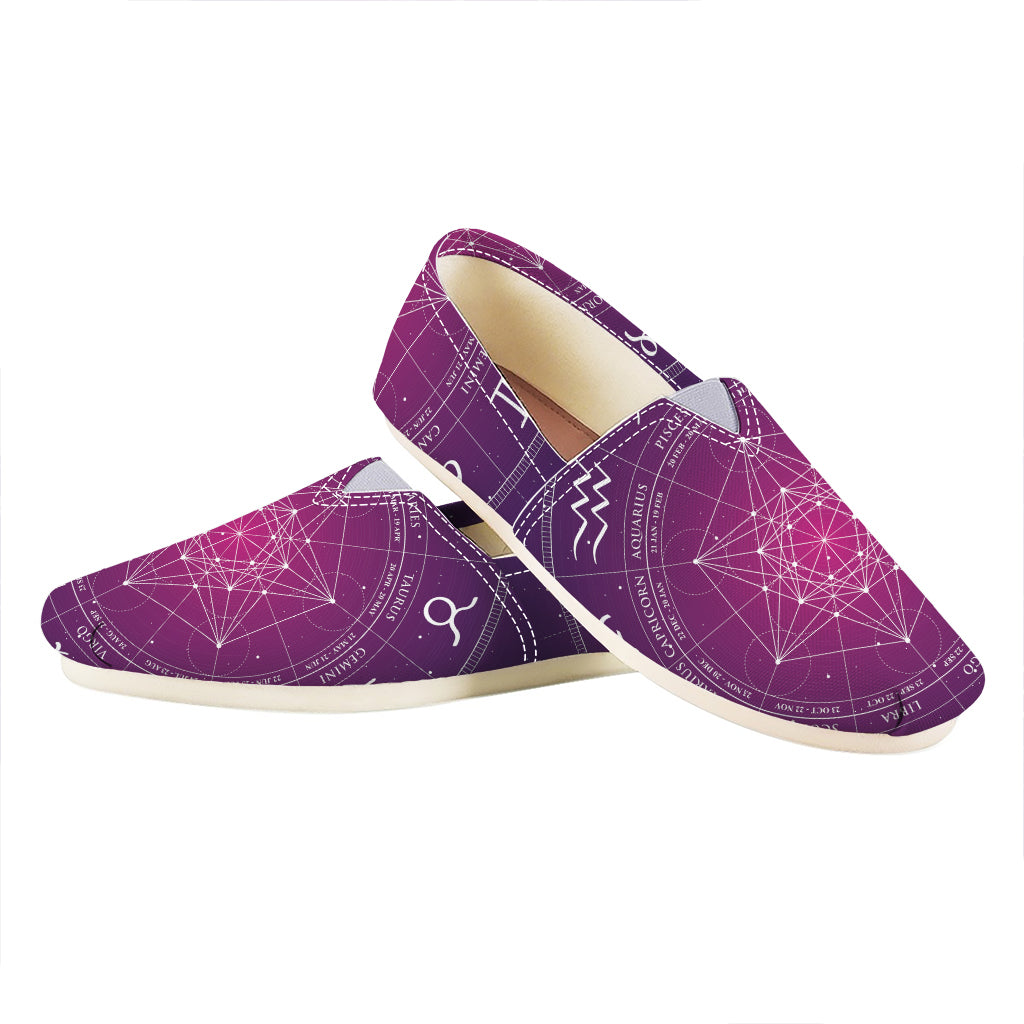 Geometric Zodiac Calendar Print Casual Shoes