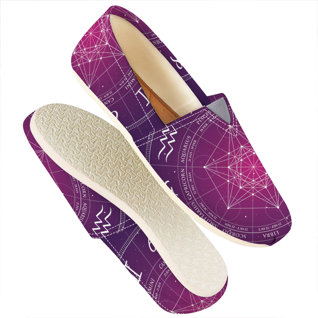 Geometric Zodiac Calendar Print Casual Shoes