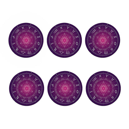 Geometric Zodiac Calendar Print Coaster Set