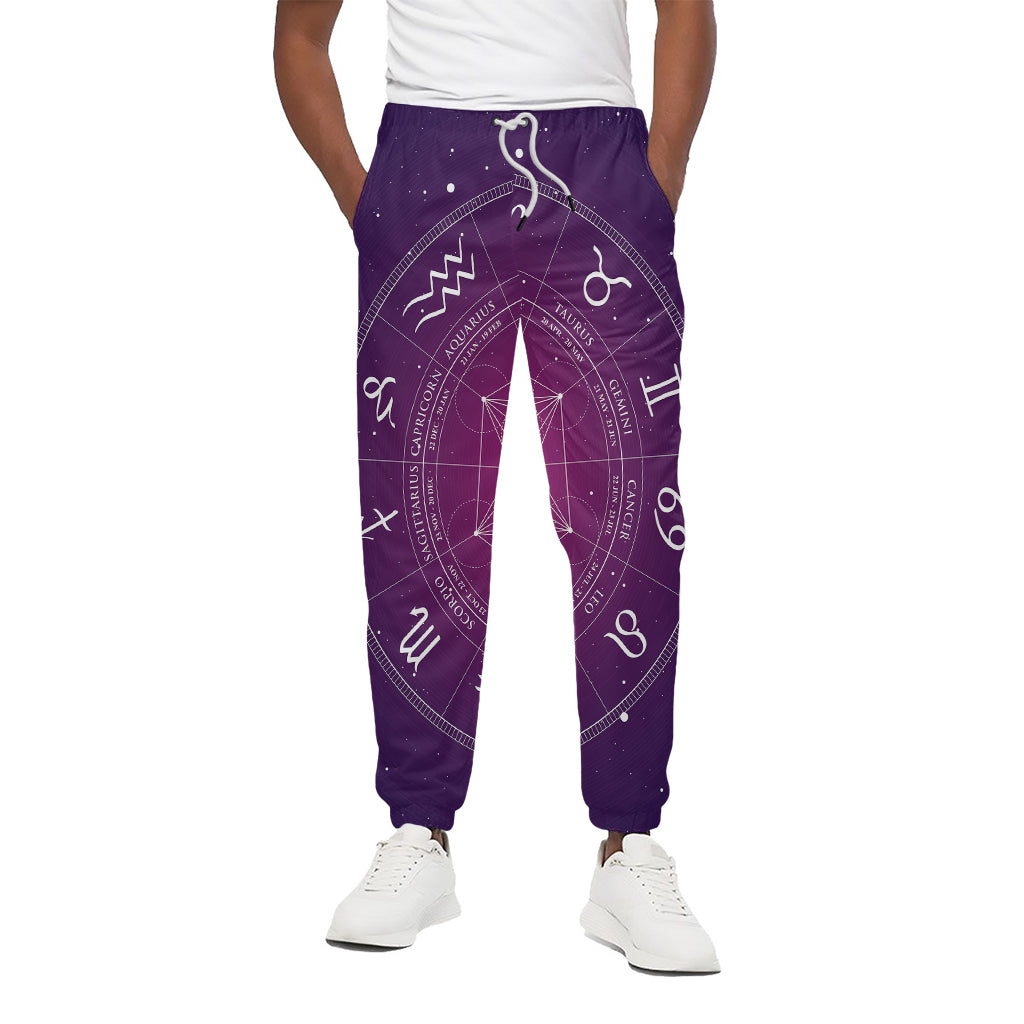 Geometric Zodiac Calendar Print Cotton Pants