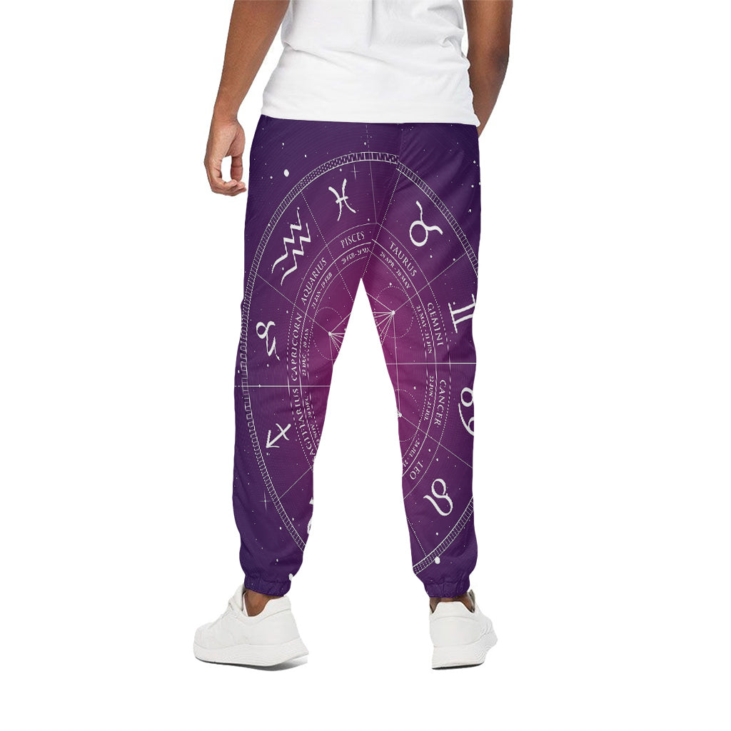 Geometric Zodiac Calendar Print Cotton Pants