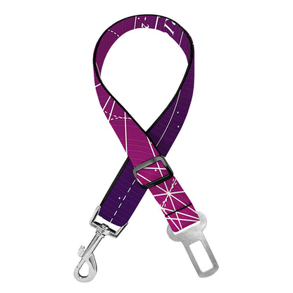 Geometric Zodiac Calendar Print Dog Seat Belt