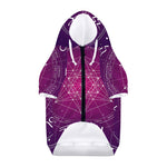 Geometric Zodiac Calendar Print Dog Zip Up Hoodie
