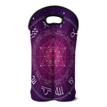 Geometric Zodiac Calendar Print Double Neoprene Wine Tote