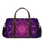 Geometric Zodiac Calendar Print Duffle Bag