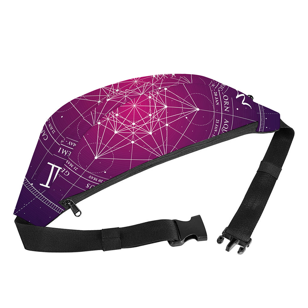Geometric Zodiac Calendar Print Fanny Pack