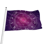 Geometric Zodiac Calendar Print Flag