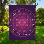 Geometric Zodiac Calendar Print Garden Flag