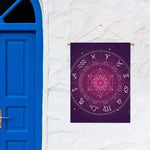 Geometric Zodiac Calendar Print Garden Flag