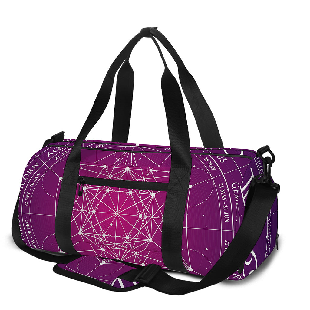 Geometric Zodiac Calendar Print Gym Bag