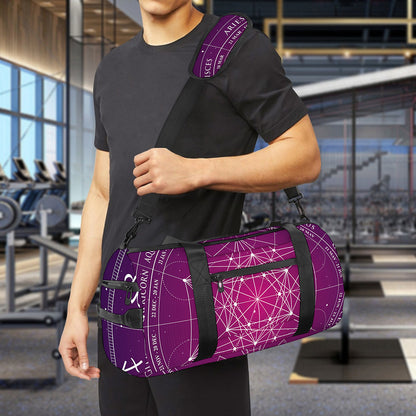 Geometric Zodiac Calendar Print Gym Bag