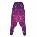 Geometric Zodiac Calendar Print Hammer Pants