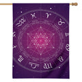 Geometric Zodiac Calendar Print House Flag