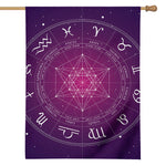 Geometric Zodiac Calendar Print House Flag