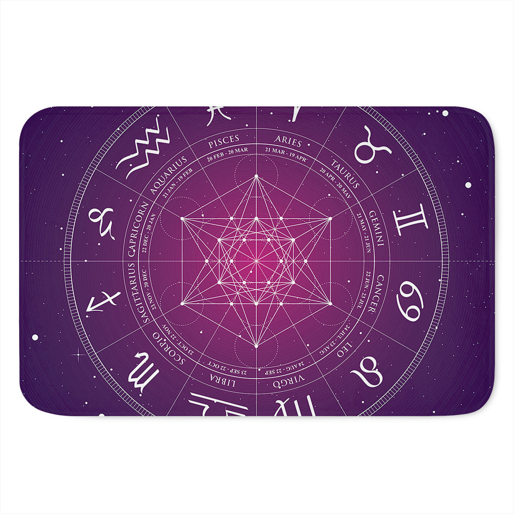 Geometric Zodiac Calendar Print Indoor Door Mat