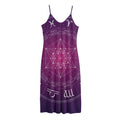 Geometric Zodiac Calendar Print Jersey Midi Cami Dress