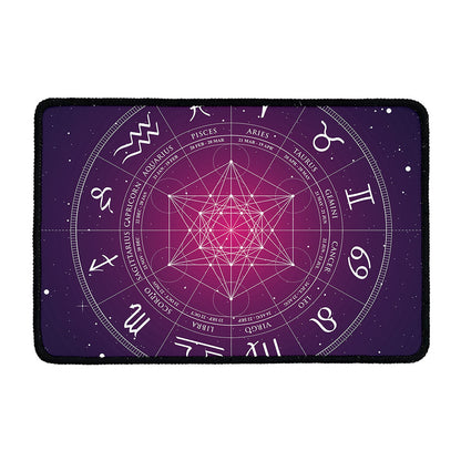 Geometric Zodiac Calendar Print Kitchen Mat