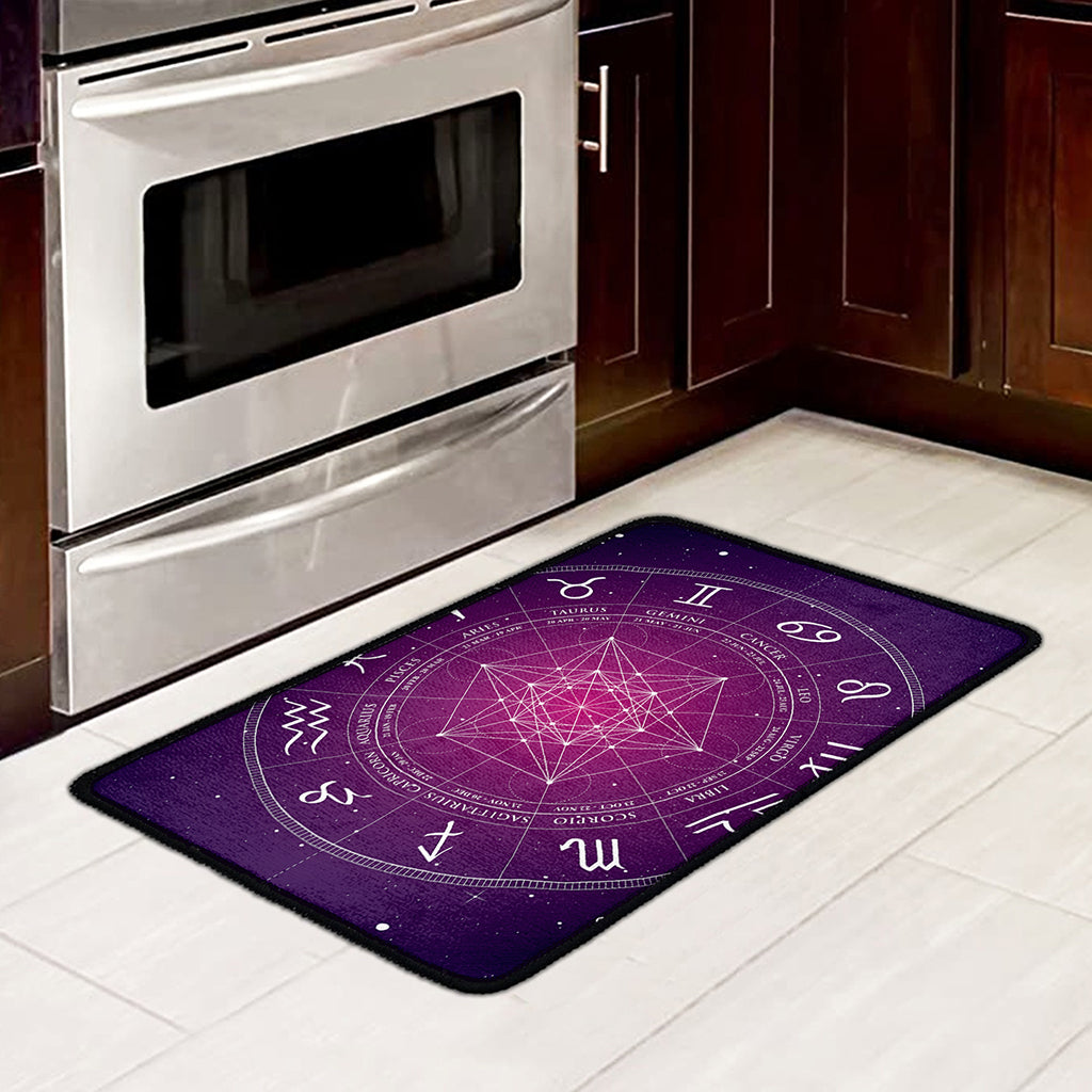 Geometric Zodiac Calendar Print Kitchen Mat