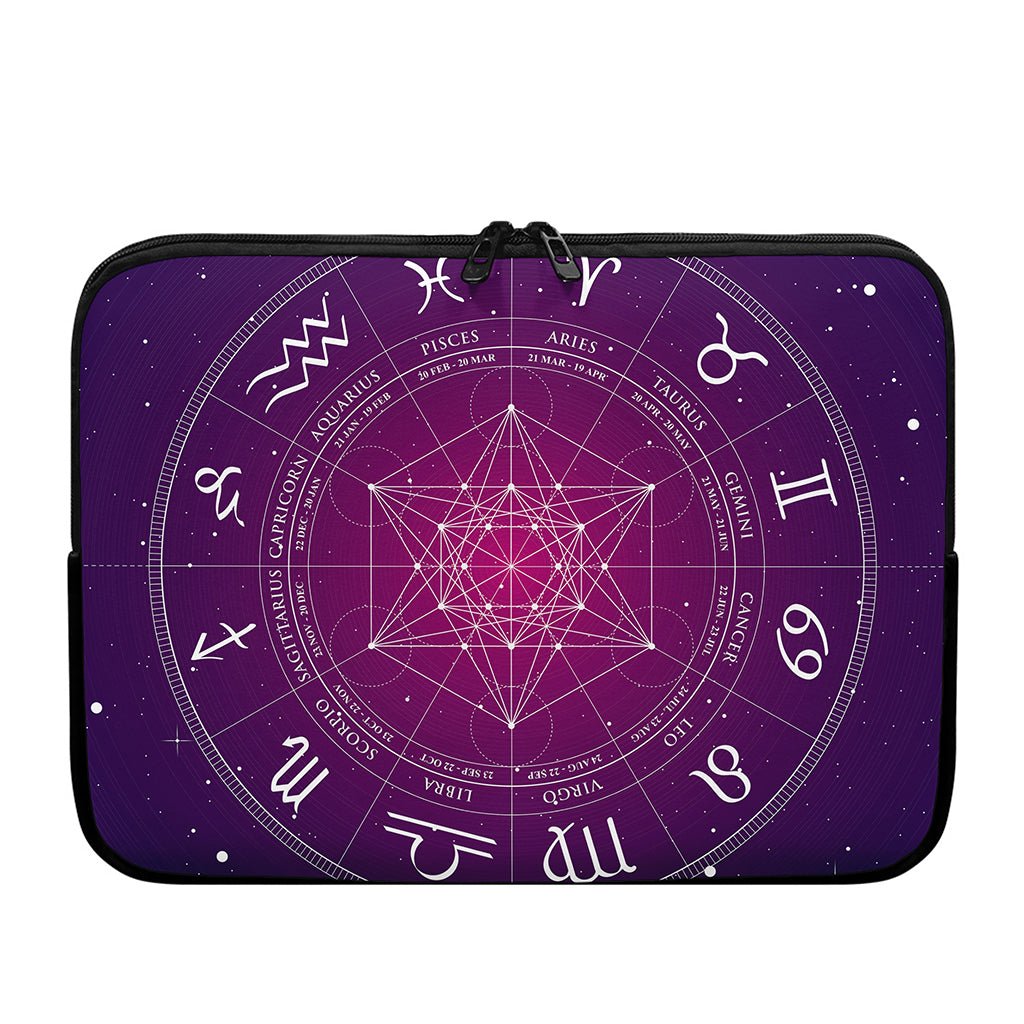 Geometric Zodiac Calendar Print Laptop Sleeve