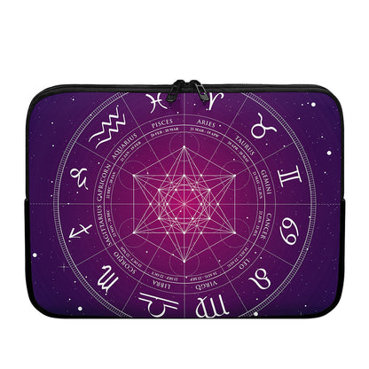 Geometric Zodiac Calendar Print Laptop Sleeve