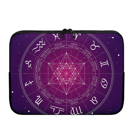 Geometric Zodiac Calendar Print Laptop Sleeve